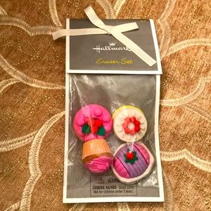New in package set of 4 Hallmark “sweets”erasers